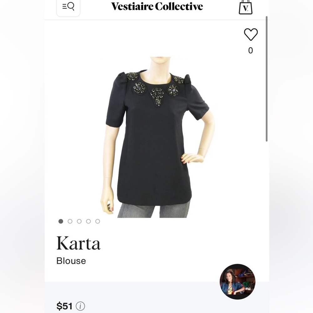 Black KARTA top size large